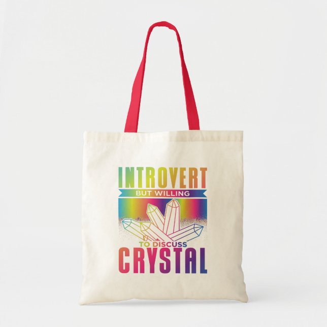 Introvert But Willing to Discuss Crystal Tote Bag (Front)