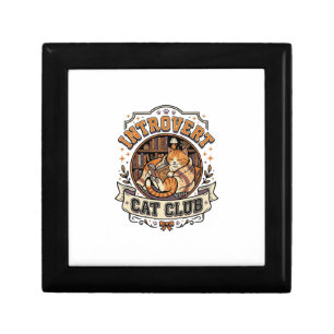 Introvert Cat Club Cat Introvert Anti Social Vinta Gift Box