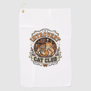 Introvert Cat Club Cat Introvert Anti Social Vinta Golf Towel