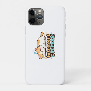 Introvert Cat Mode Funny iPhone 11 Pro Case
