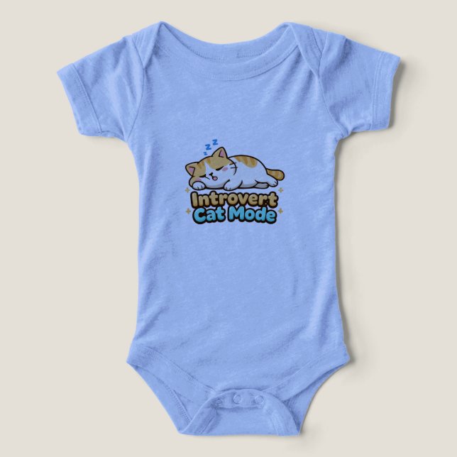 Introvert Cat Mode Funny  Infant T-shirt (Design Front)