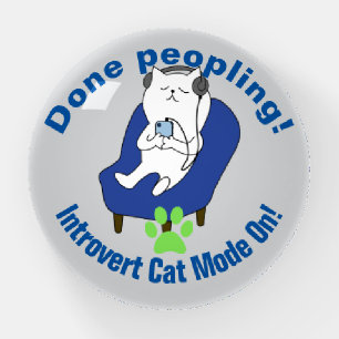 Introvert Cat Paperweight