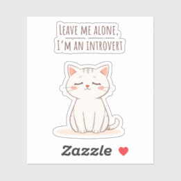 Introvert Cat Sticker