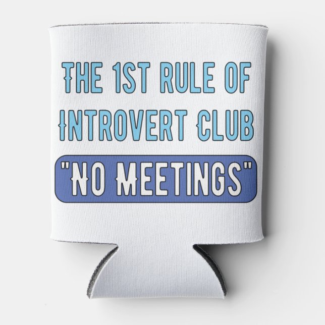 Introvert Club  Can Cooler (Front)