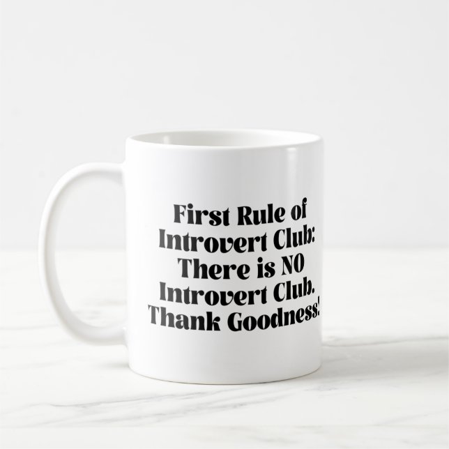Introvert Club Coffee Mug (Left)