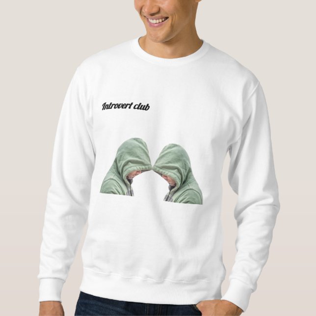 “Introvert Club Hoodie – Funny Cozy Sweatshirt for (Front)