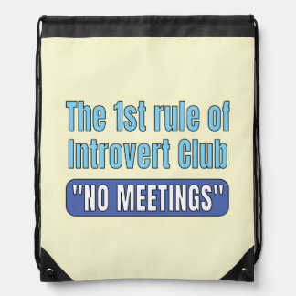 Introvert Club    T-Shirt Drawstring Bag