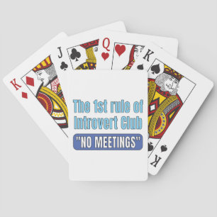 Introvert Club T-Shirt Poker Cards