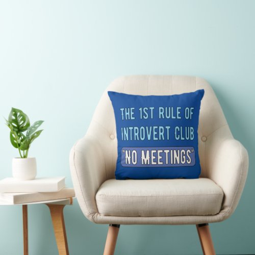 Introvert Club  Throw Pillow