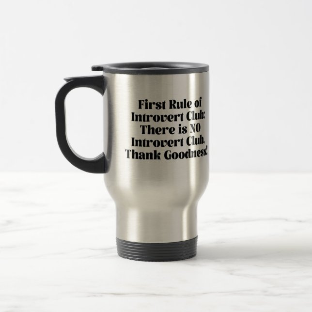 Introvert Club Travel Mug (Left)