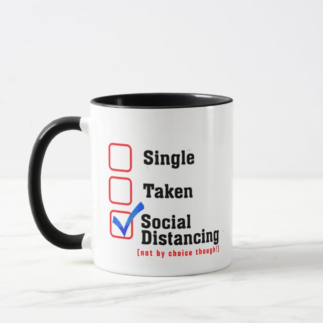 Introvert Dating Humor Mug - Relationship Pun! (Left)