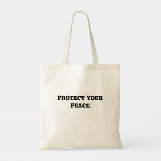 Introvert Energy  – Editable Quote Cat Tote Bag (Back)