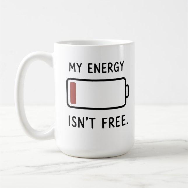 Introvert Energy Meter Mug for Socially Exhausted  (Left)