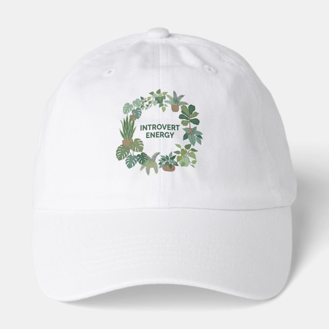 Introvert Energy Nature Aesthetic Baseball Cap (Front)