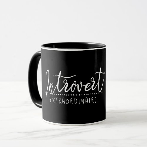 Introvert Extraordinaire Typography Mug