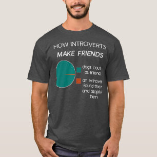 Introvert Funny Introverts Pie Chart T-Shirt