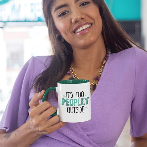 Introvert Gag Too Peopley Outside Birthday Mug