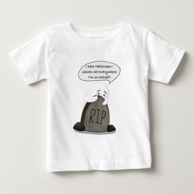  Introvert ghost hate Halloween Baby T-Shirt (Front)