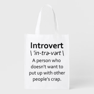 Introvert Grocery Bag