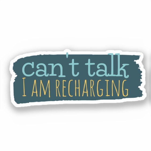 Introvert Introverted Humor Sticker (Front)