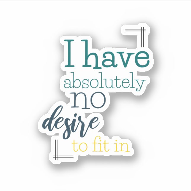 Introvert Introverted Humor Sticker (Front)