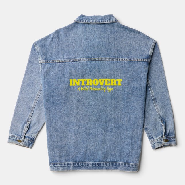Introvert Love Denim Jacket (Back)