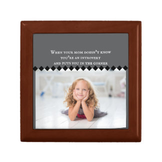 Introvert Meme Wooden Jewelry Keepsake Box