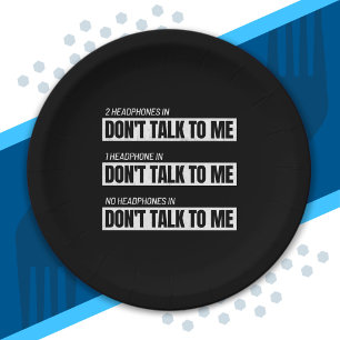Introvert Memes - Sarcastic Humor Jokes - Funny Paper Plates