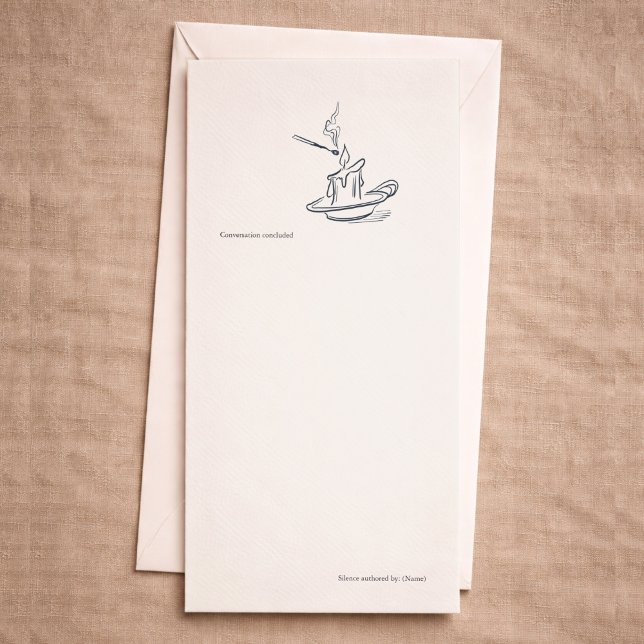 Introvert Minimal Line Art Solitude Journal Card (Creator Uploaded)