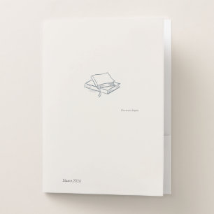 Introvert Minimalist Line Art Pocket Folder