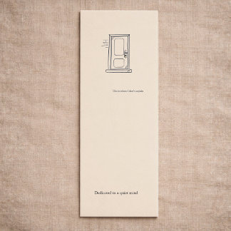 Introvert Minimalist Line Art Solitude Bookmark