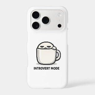 Introvert Mode On - Cute Tired Character Coffee Mu iPhone 17 Pro Case