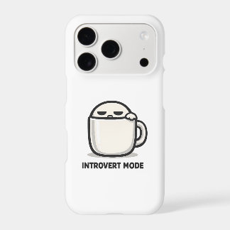 Introvert Mode On - Cute Tired Character Coffee Mu iPhone 17 Pro Case