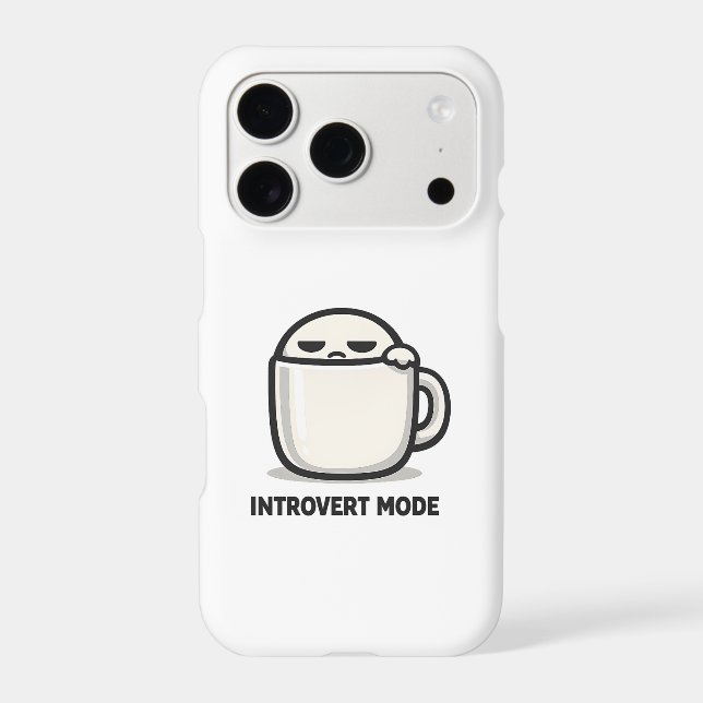 Introvert Mode On - Cute Tired Character Coffee Mu Case-Mate iPhone Case (Back)