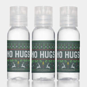 Introvert No Hugs Funny Ugly Christmas Sweater Hand Sanitizer