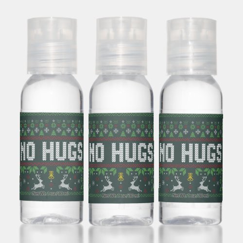 Introvert No Hugs Funny Ugly Christmas Sweater Hand Sanitizer