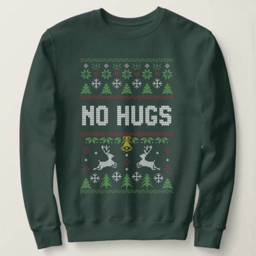 Introvert No Hugs Ugly Christmas Sweater