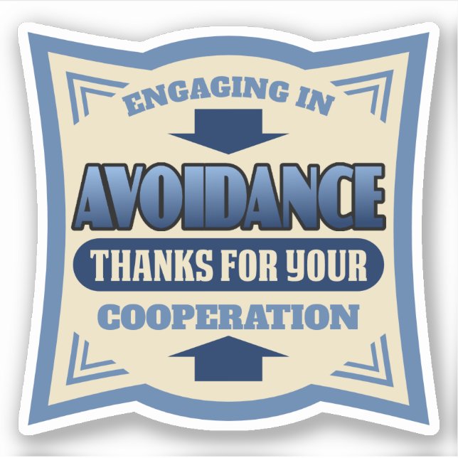 Introvert personality INTJ anti social loner red Sticker (Front)