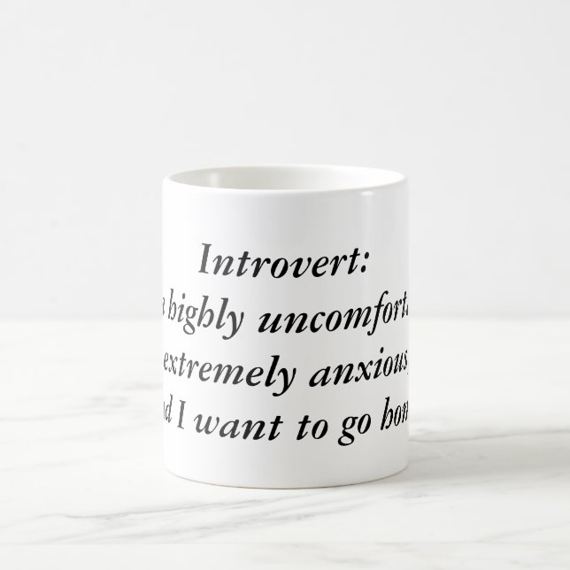 Introvert: Powered by Silence & Caffeine Coffee Mug (Center)