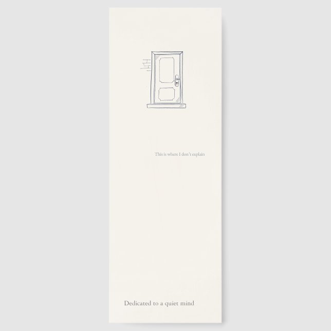 Introvert Quiet Solitude Bookmark (Front)