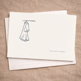 Introvert Quiet Solitude Minimalist Line Art Holiday Postcard