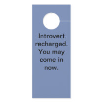 Introvert recharge door hanger Introvert recharge door hanger