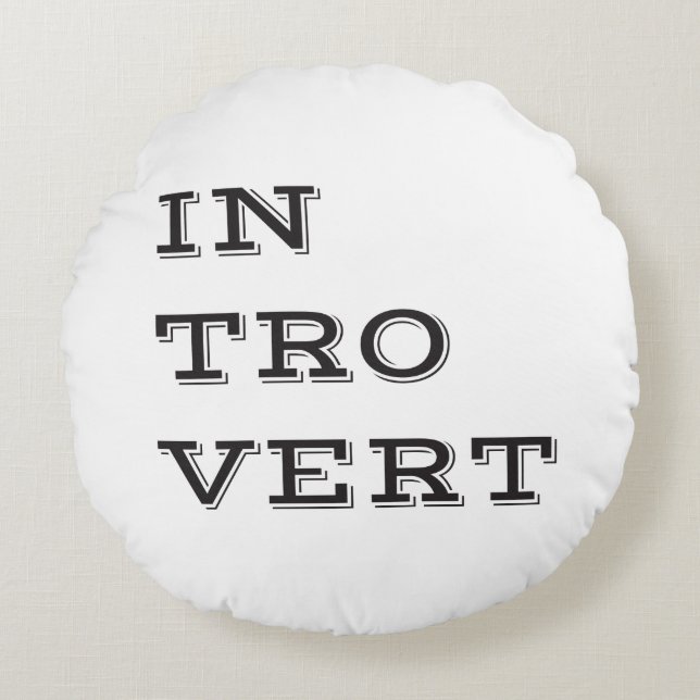 Introvert Round Pillow (Front)