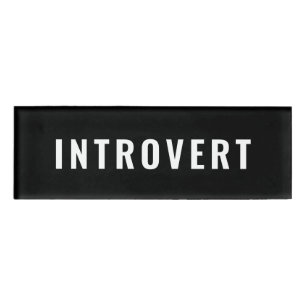 Introvert Simple Cool Name Tag