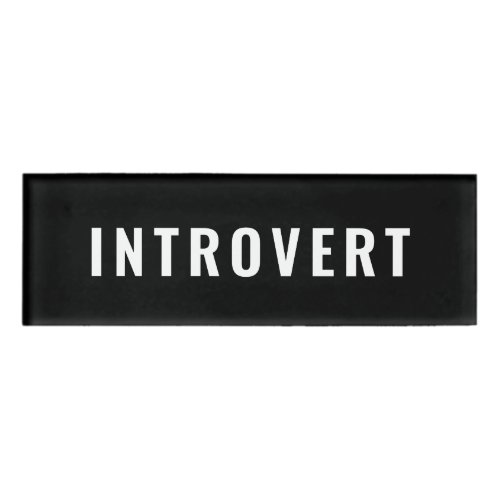 Introvert Simple Cool Name Tag