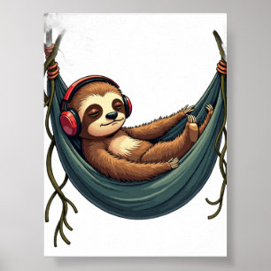 Introvert Sloth Noise Canceling Headphones - Feed Poster