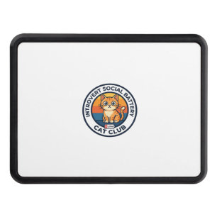 Introvert Social Battery Cat Cute Kitty Design - I Hitch Cover