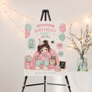 Introvert Social Battery Theme Birthday Party Foam Board