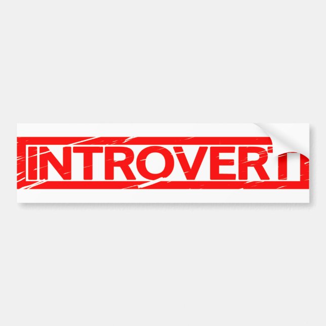 Introvert Stamp Bumper Sticker (Front)