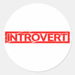 Introvert Stamp Classic Round Sticker
